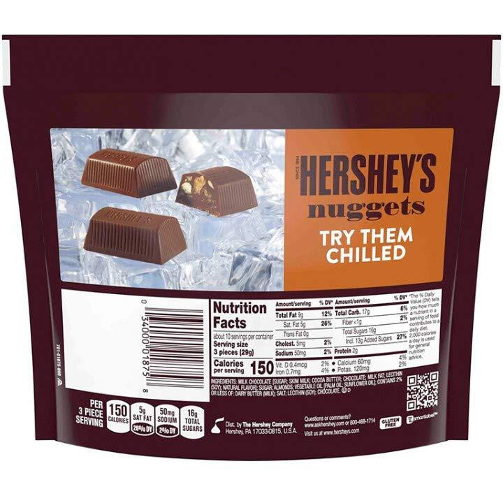 Hershey's Nuggets Extra Creamy Milk Chocolate With Toffee And Almonds, 10.56 Ounce