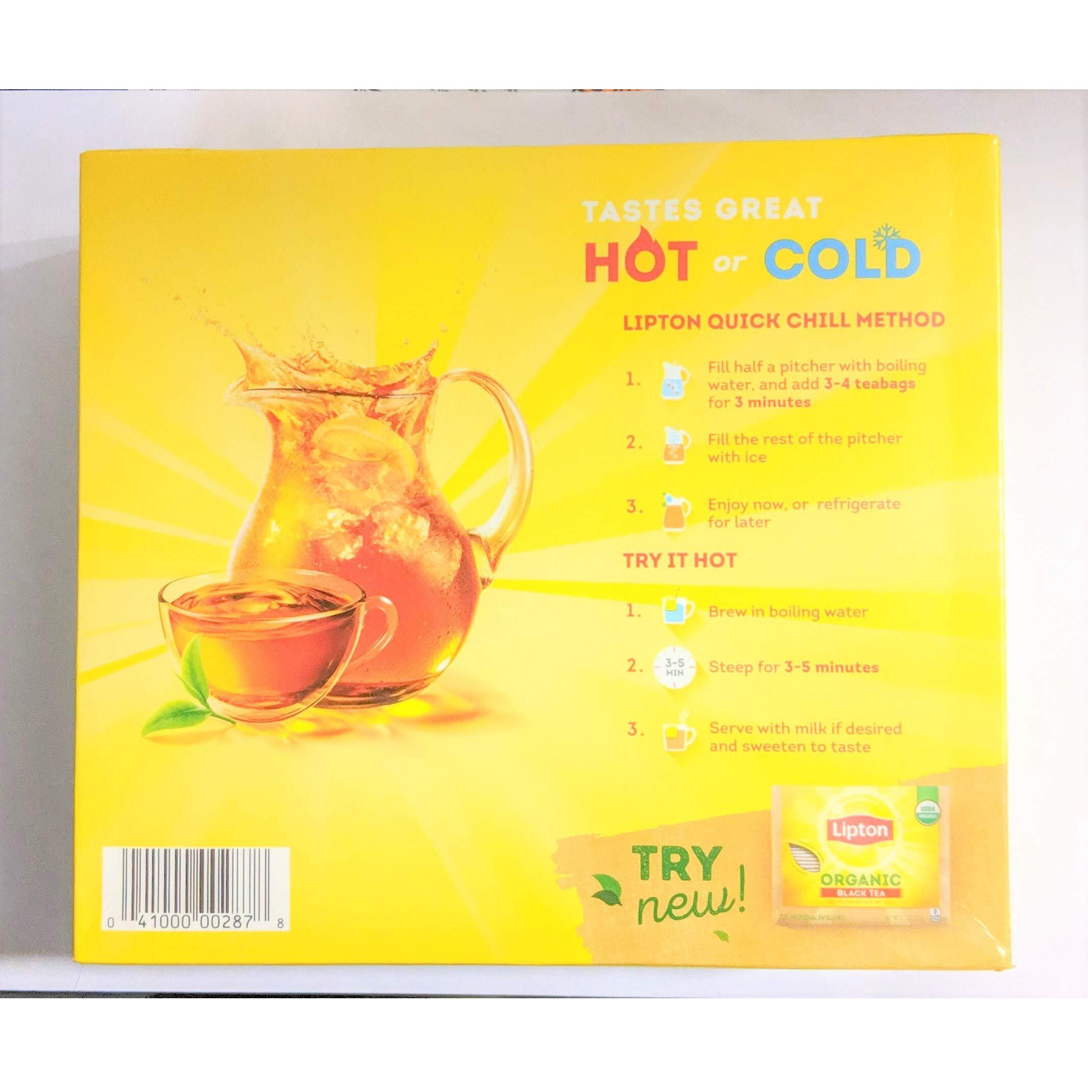 Lipton Black Tea Bags 100% Natural Tea 104 Ct (Pack Of 2)