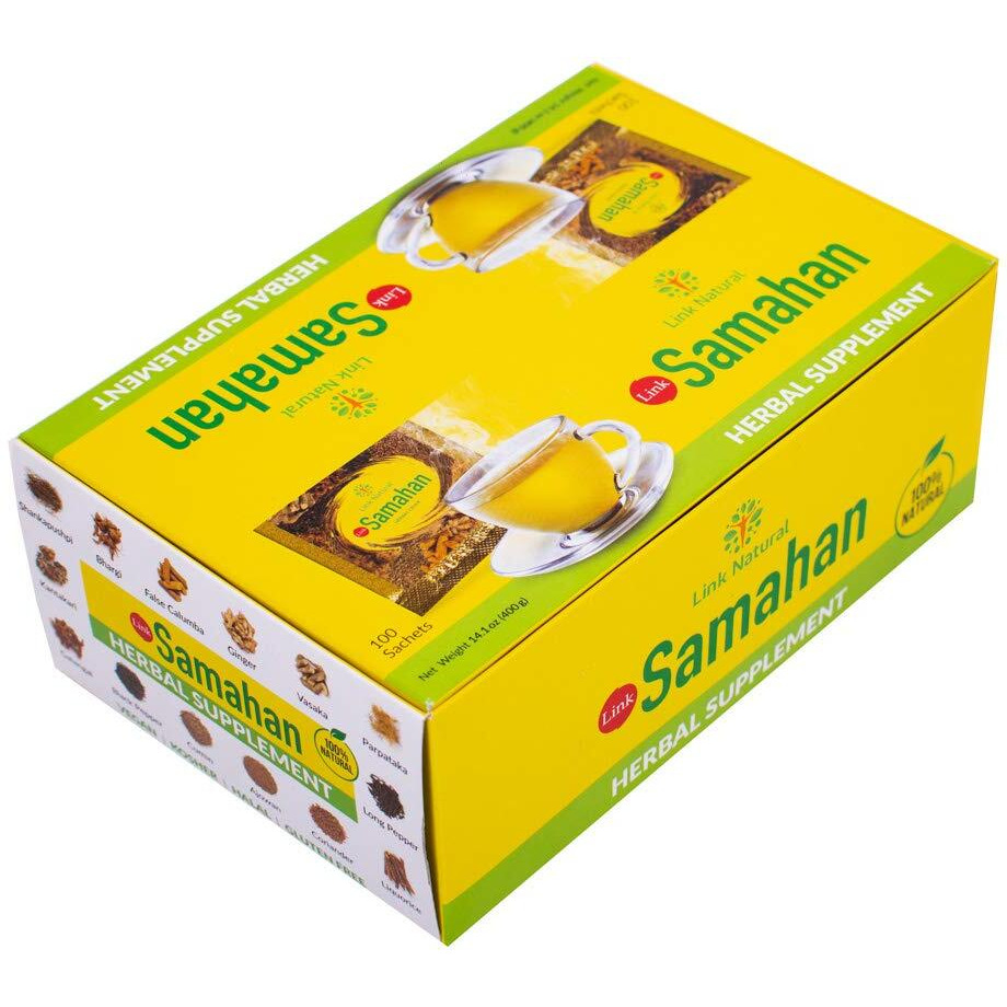 100 Link Samahan Ayurvedic Herbal Tea Packets Sri Lankan