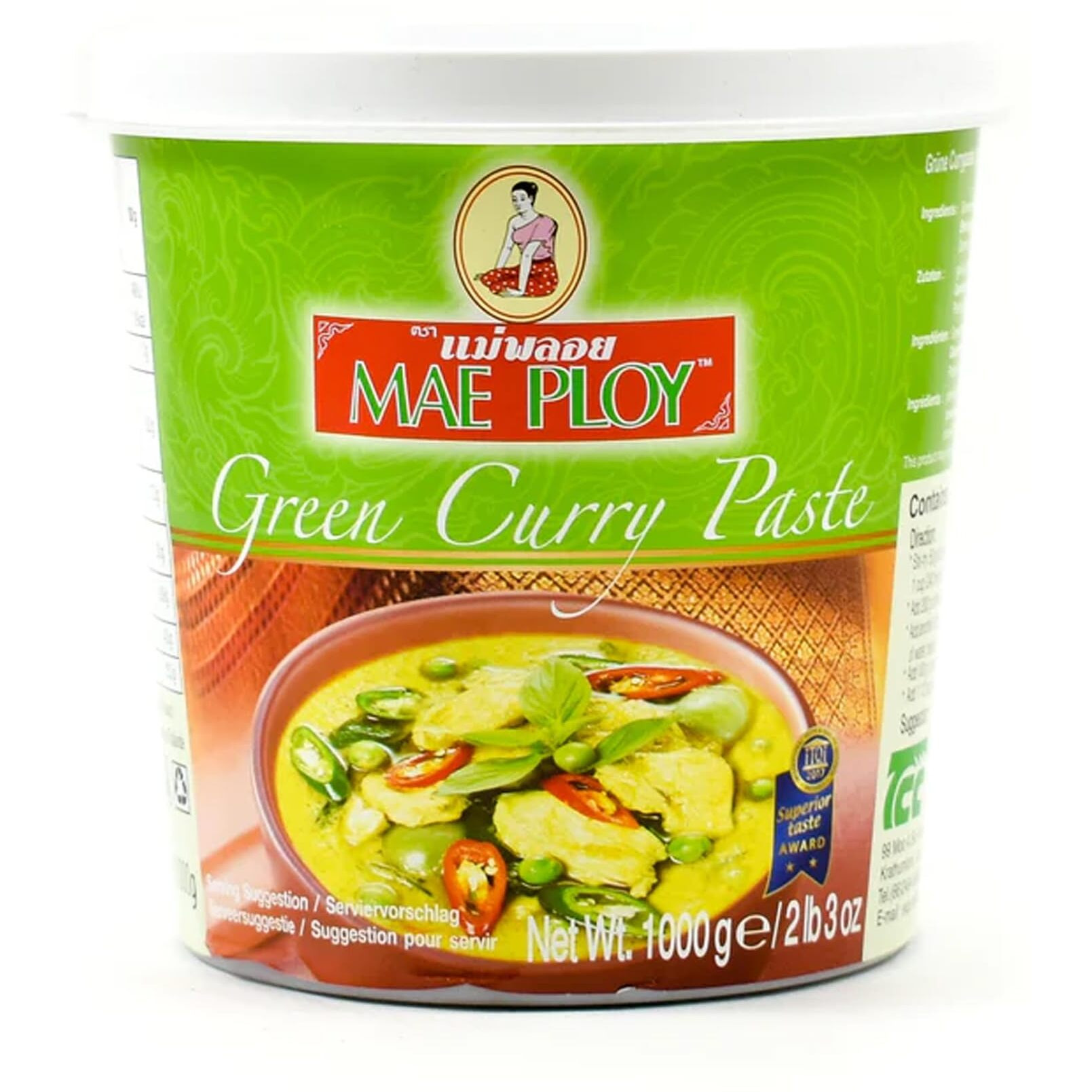 Mae Ploy Green Curry Paste - 1Kg