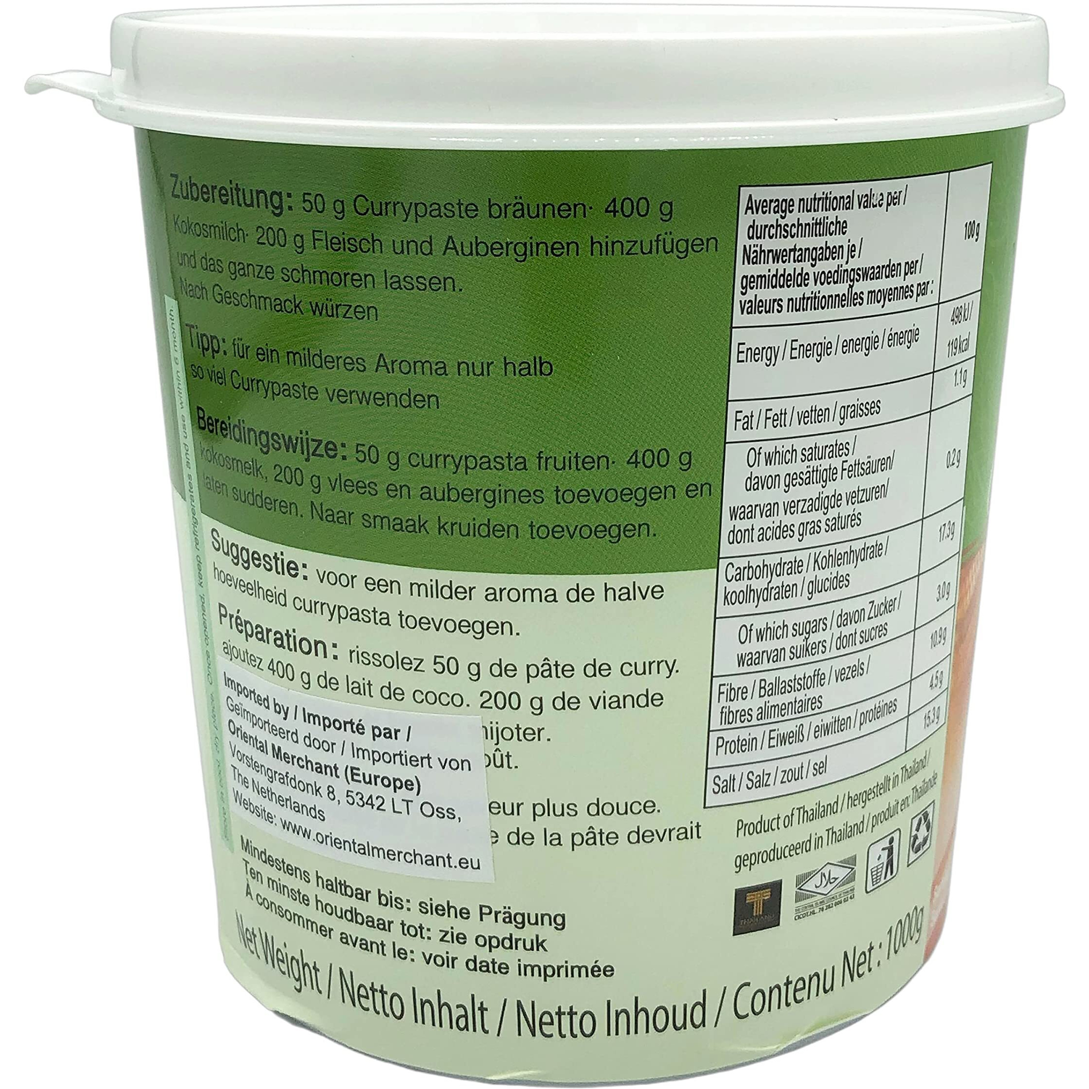 Mae Ploy Green Curry Paste - 1Kg