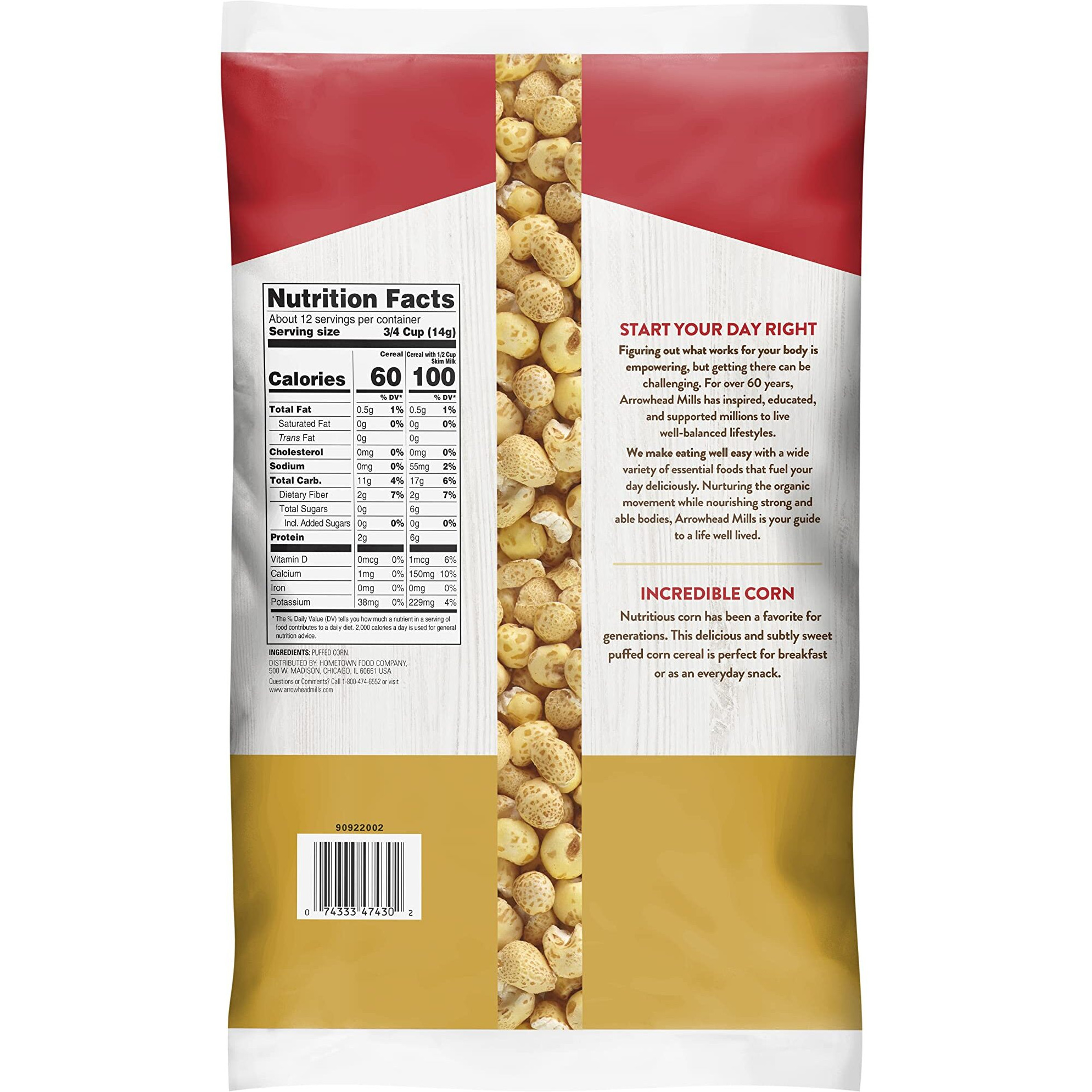 Arrowhead Mills Puffed Corn Cereal, 6 Oz