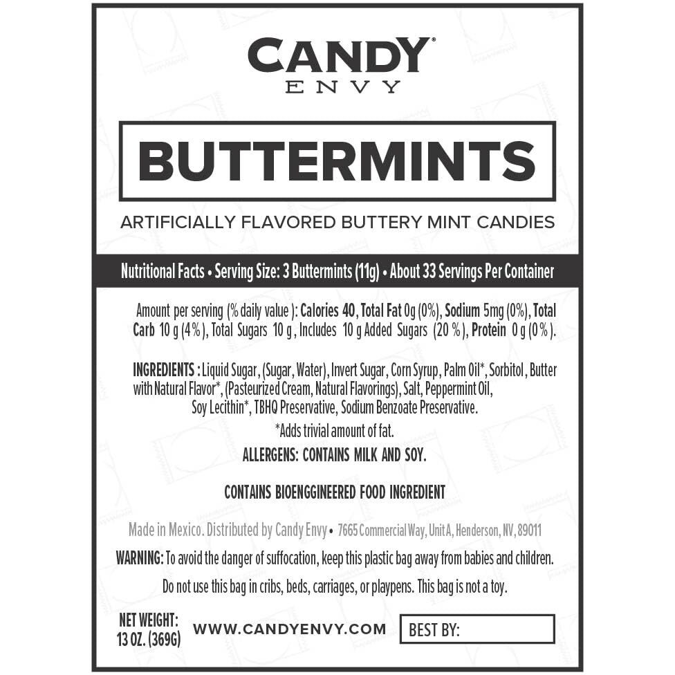 Candy Envy - Wedding Wrapped Buttermints - 13 Oz. Bag - 100 Indiv. Wrapped Mints - Wedding, Special Day