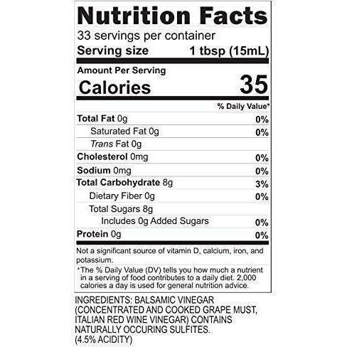 Blazing Bella Traditional Aged Balsamic Vinegar - Modena Italy Premium Reserve 16.9 Fl.Oz (500Ml)