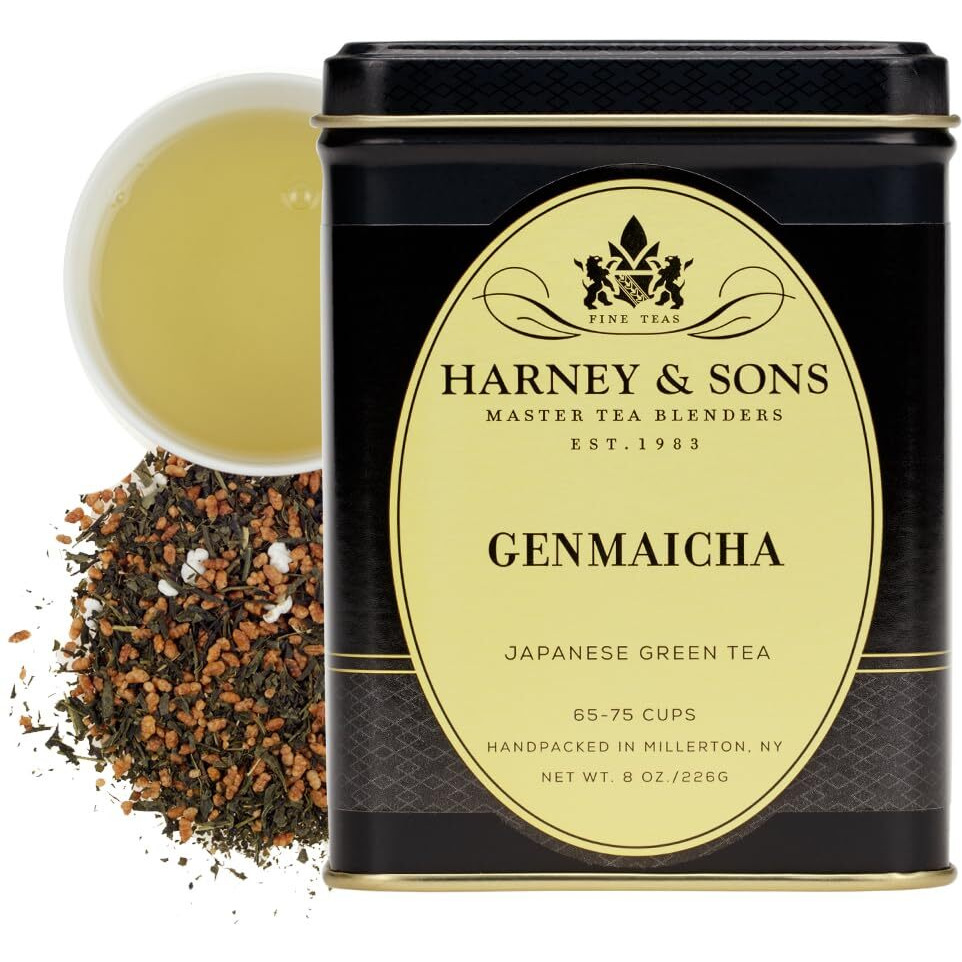Harney & Sons Genmaicha Tea | 8 Oz Loose Leaf Tea