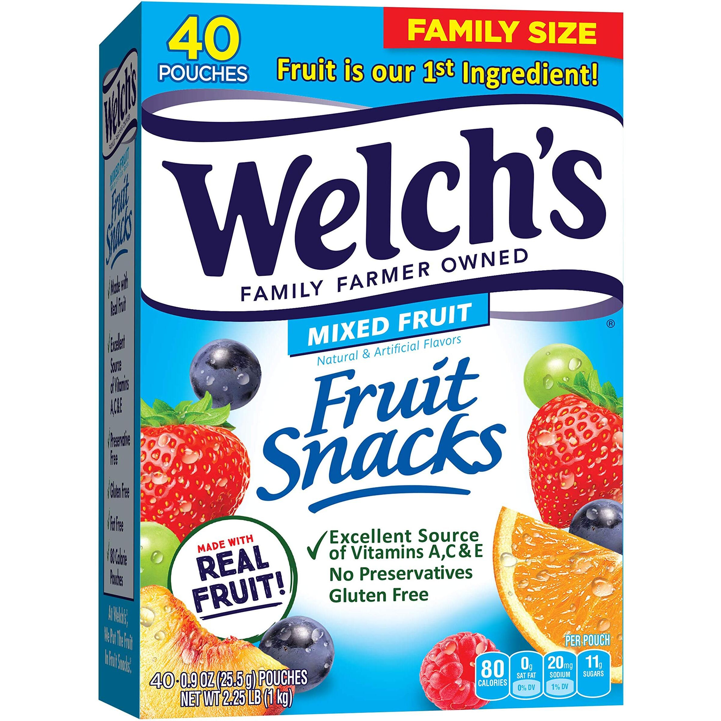 Welch's Mixed Fruit, 0.9 Oz, 40 Ct