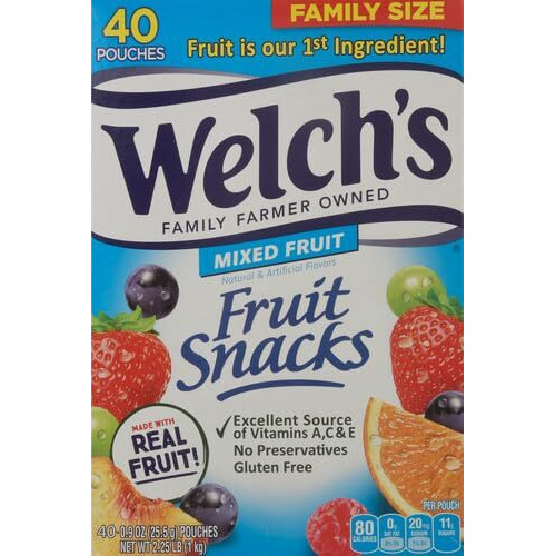 Welch's Mixed Fruit, 0.9 Oz, 40 Ct