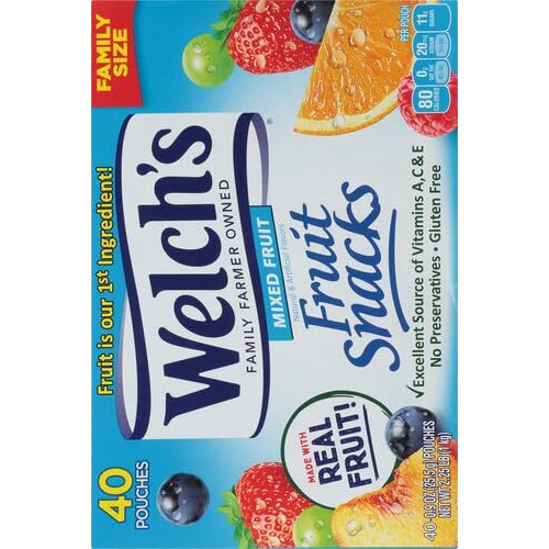 Welch's Mixed Fruit, 0.9 Oz, 40 Ct