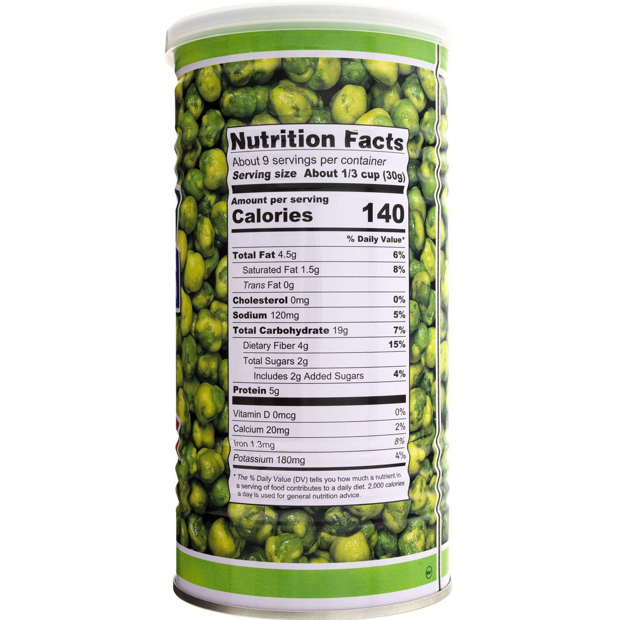 Hapi Hot Wasabi Peas, 9.9 Ounce Tins (Pack Of 4)