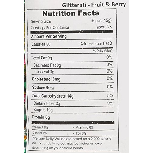 Chipurnoi Glitterati Fruit & Berry Medley Miniature Hard Candies (Sugar) 1Lb