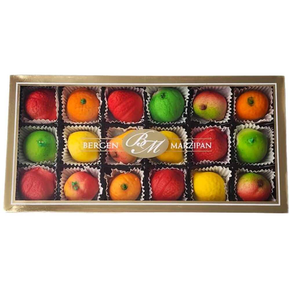 Bergen Marzipan - Assorted Fruit Shapes (18Pcs.) By Bergen Marzipan [Foods]