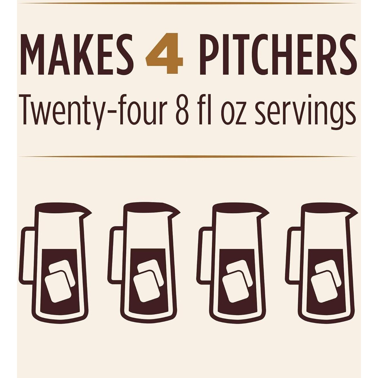 Don Francisco's Organic Cold Brew Coffee, 4 Pitcher Packs (Makes 2 Pitchers)