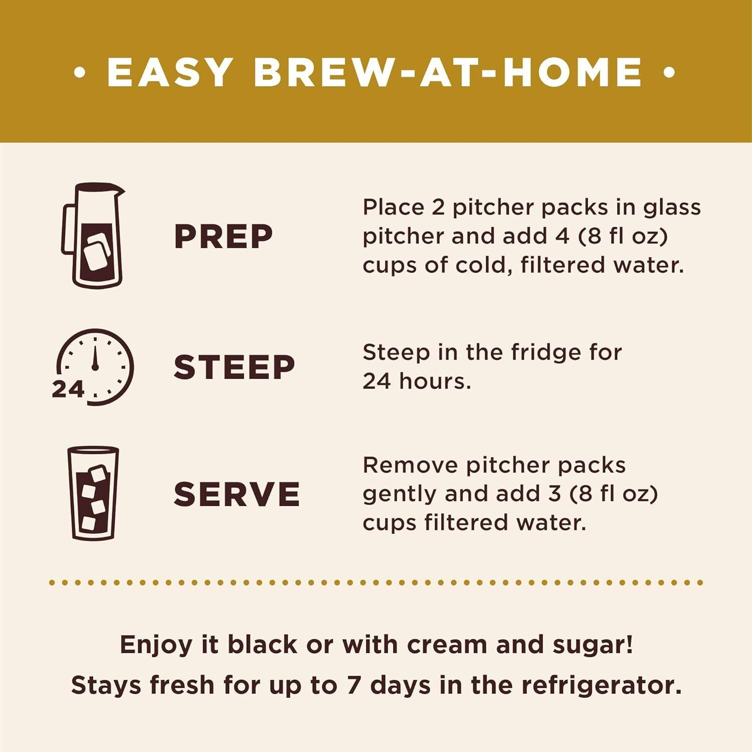 Don Francisco's Organic Cold Brew Coffee, 4 Pitcher Packs (Makes 2 Pitchers)