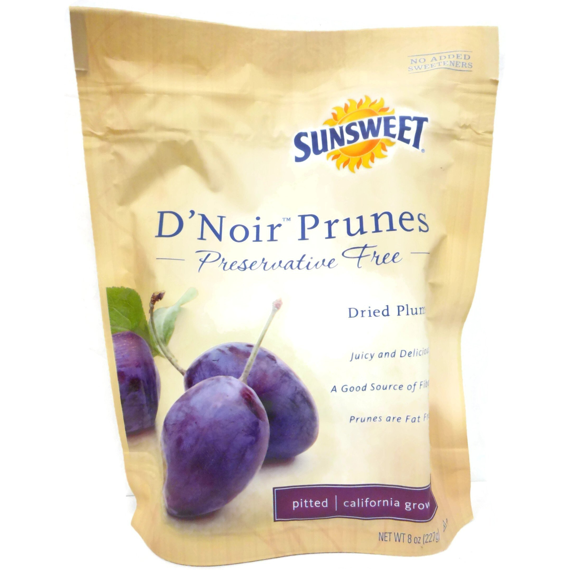 Sunsweet D'Noir Prunes In 8 Oz Bag (Case Of 12)