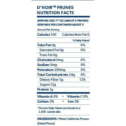 Sunsweet D'Noir Prunes In 8 Oz Bag (Case Of 12)