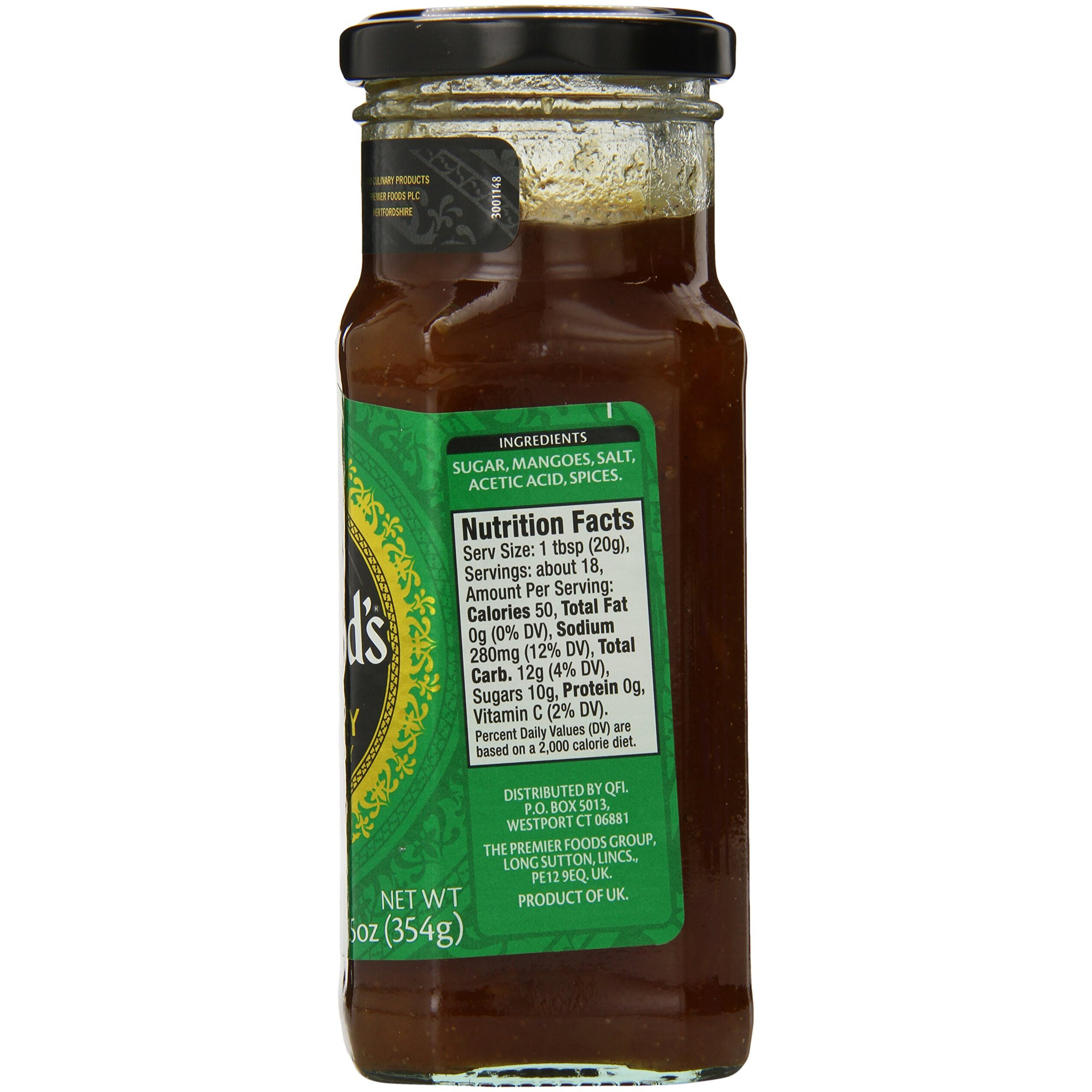 Sharwood's Mango Chutney, Ff, Major Grey, 12.5 Ounce (Pack Of 6)