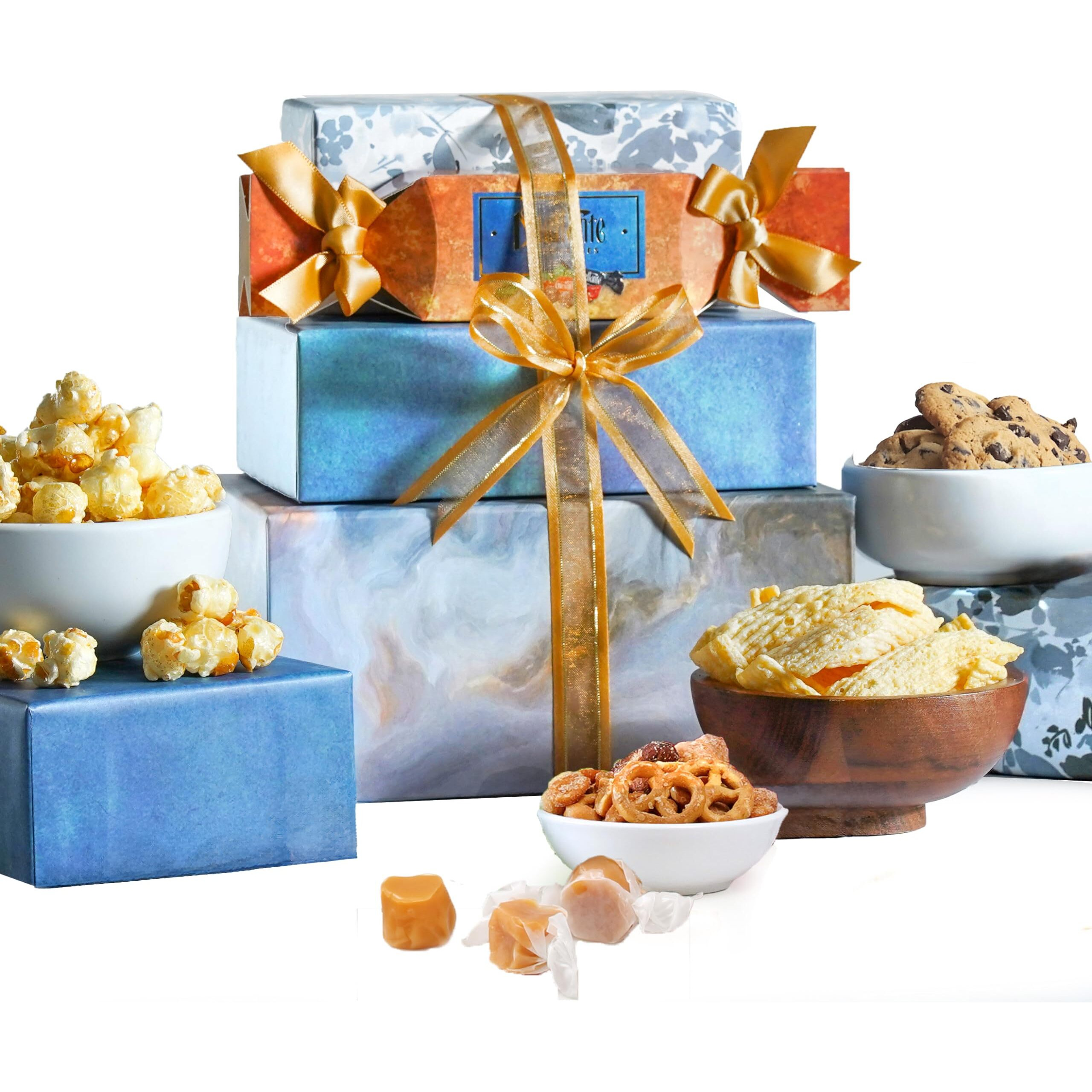 Broadway Basketeers Chocolate Food Gift Basket Tower Snack Gifts For Women, Men, Families, College, Delivery For Appreciation, Thank You, Get Well, Congratulations