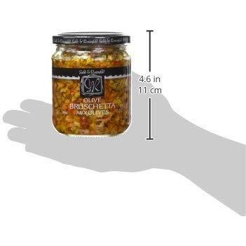 Sable & Rosenfeld Mediterranean Olive Bruschetta - Gluten-Free Green Olive Sandwich Spread With Olive Oil For Muffuletta, Sandwiches, Dips - 16 Ounce (Pack Of 6)