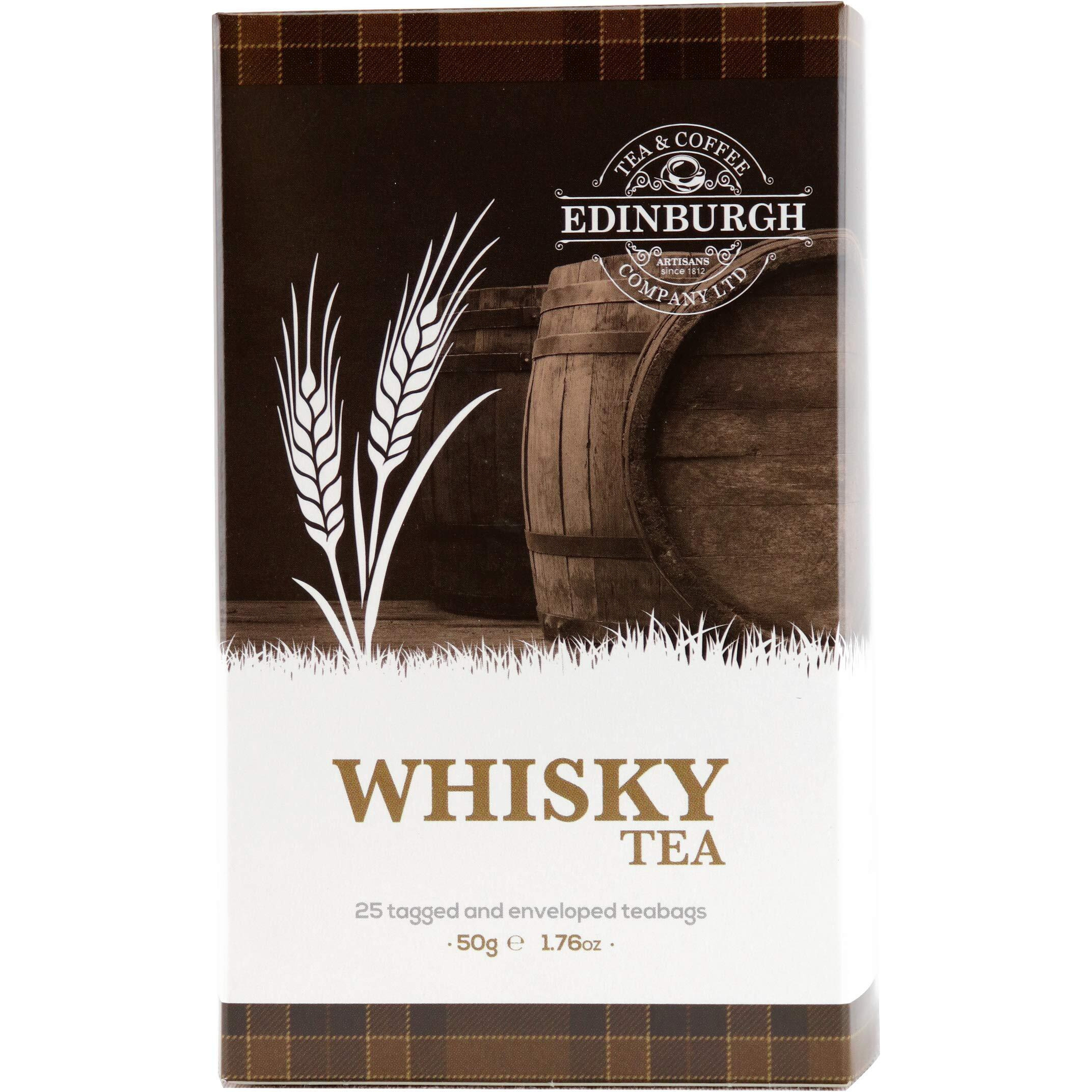 Edinburgh Tea & Coffee Company Whisky Flavoured Black Tea, 25 Count Envelope/Tag Teabags