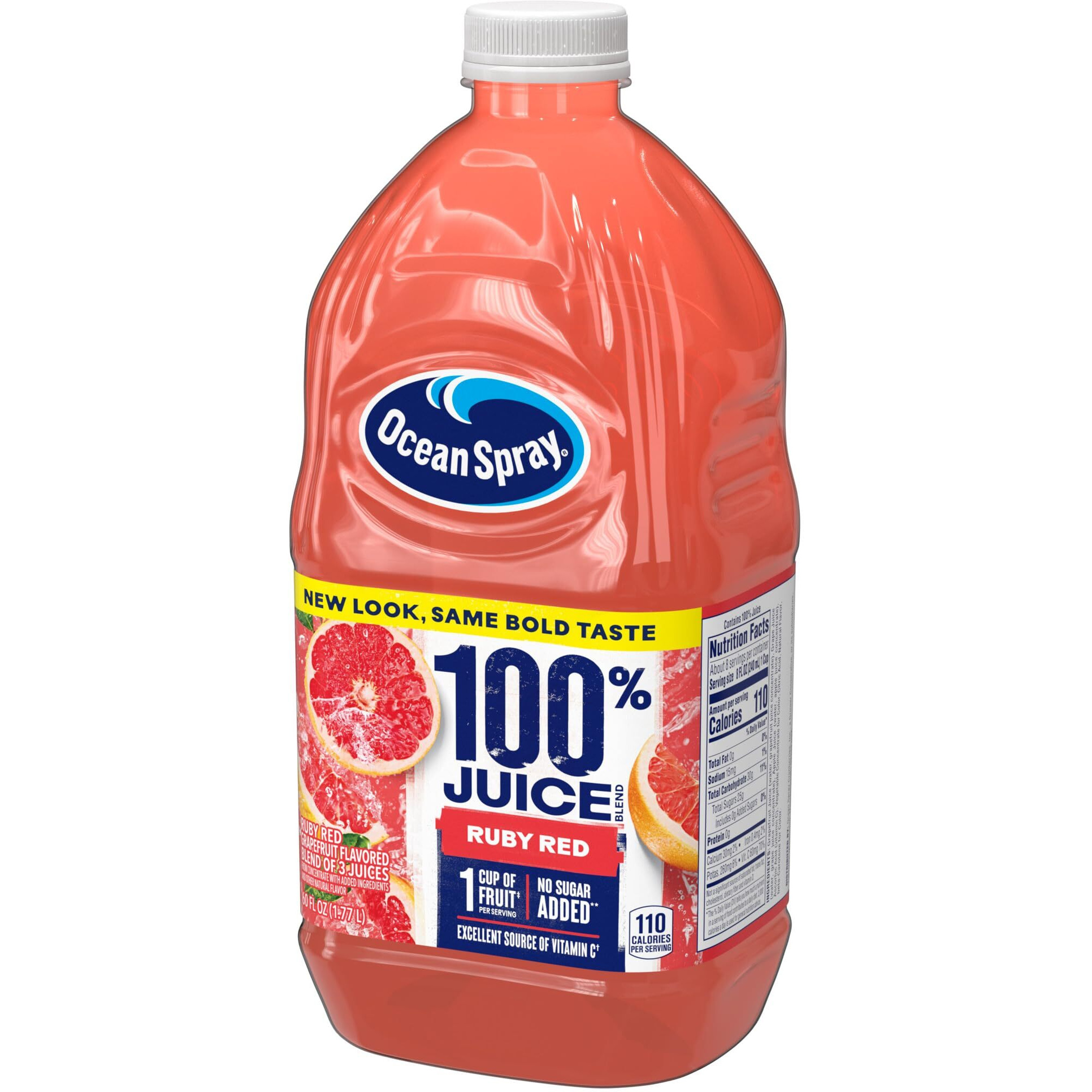 Ocean Spray 100% Juice, Ruby Red Grapefruit Blend, 60 Ounce Bottle (Pack Of 8)