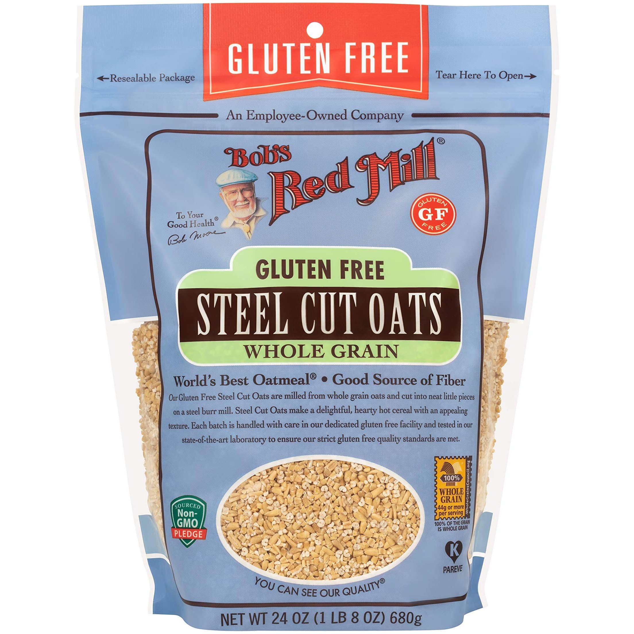 Bob's Red Mill, Steel Cut Whole Grain Oats, 24 Oz