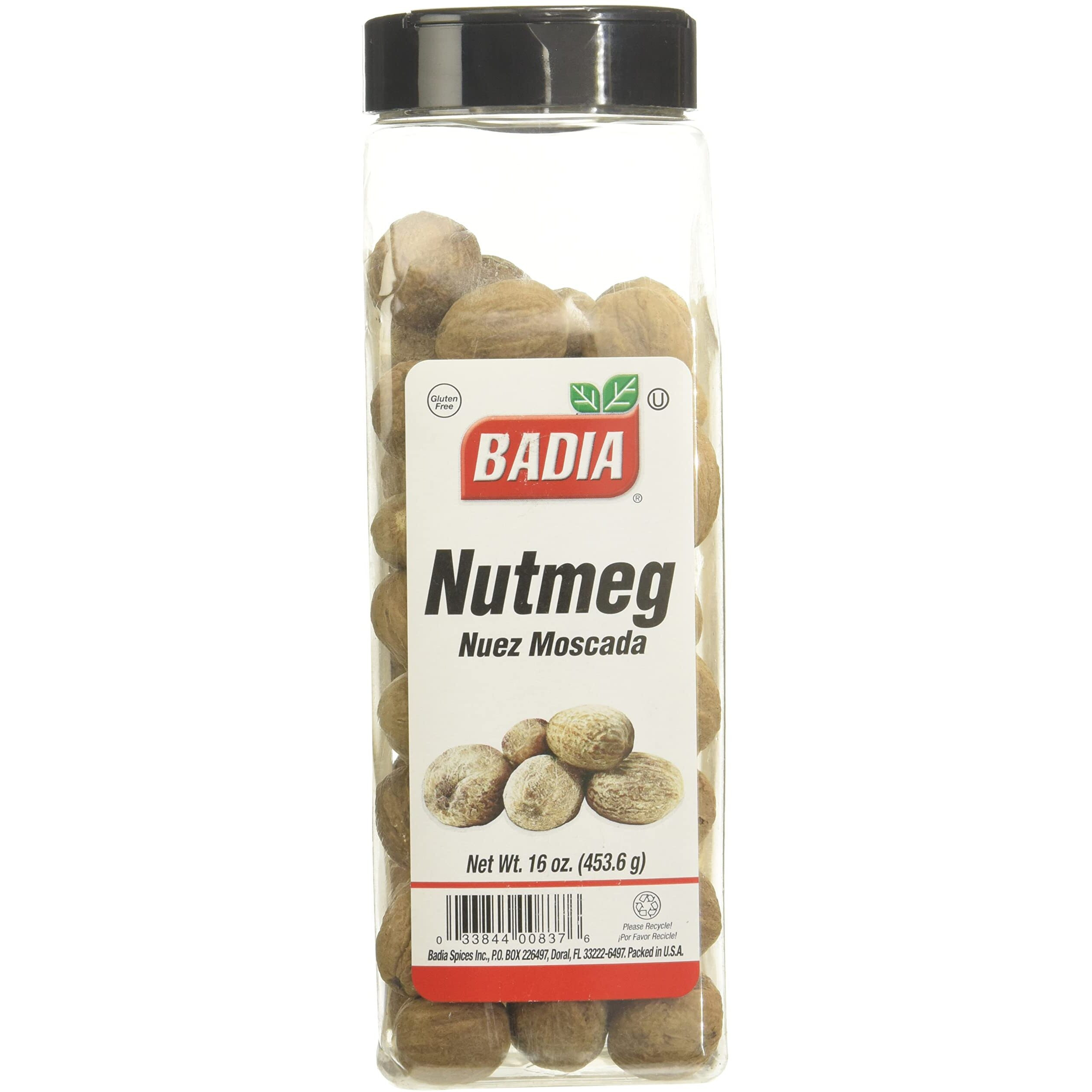 Badia Nutmeg Whole, 16 Ounce