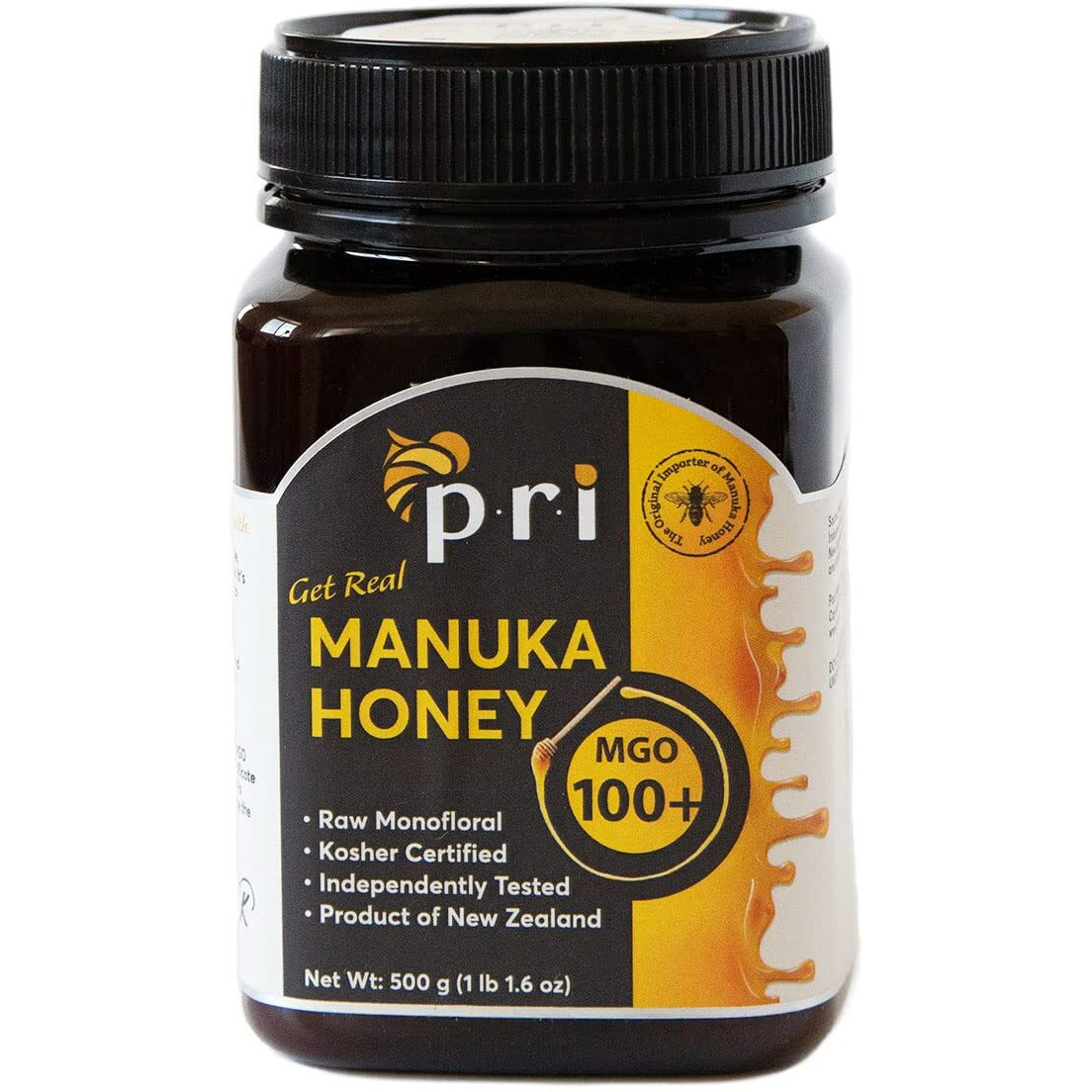 Pri Manuka Honey, Mgo 100+ New Zealand Raw Monofloral Manuka Honey, 500G