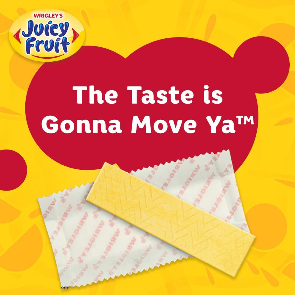 Juicy Fruit Original Bubble Gum Chewing Gum Bulk Pack, 5 Stick (Pack Of 40)