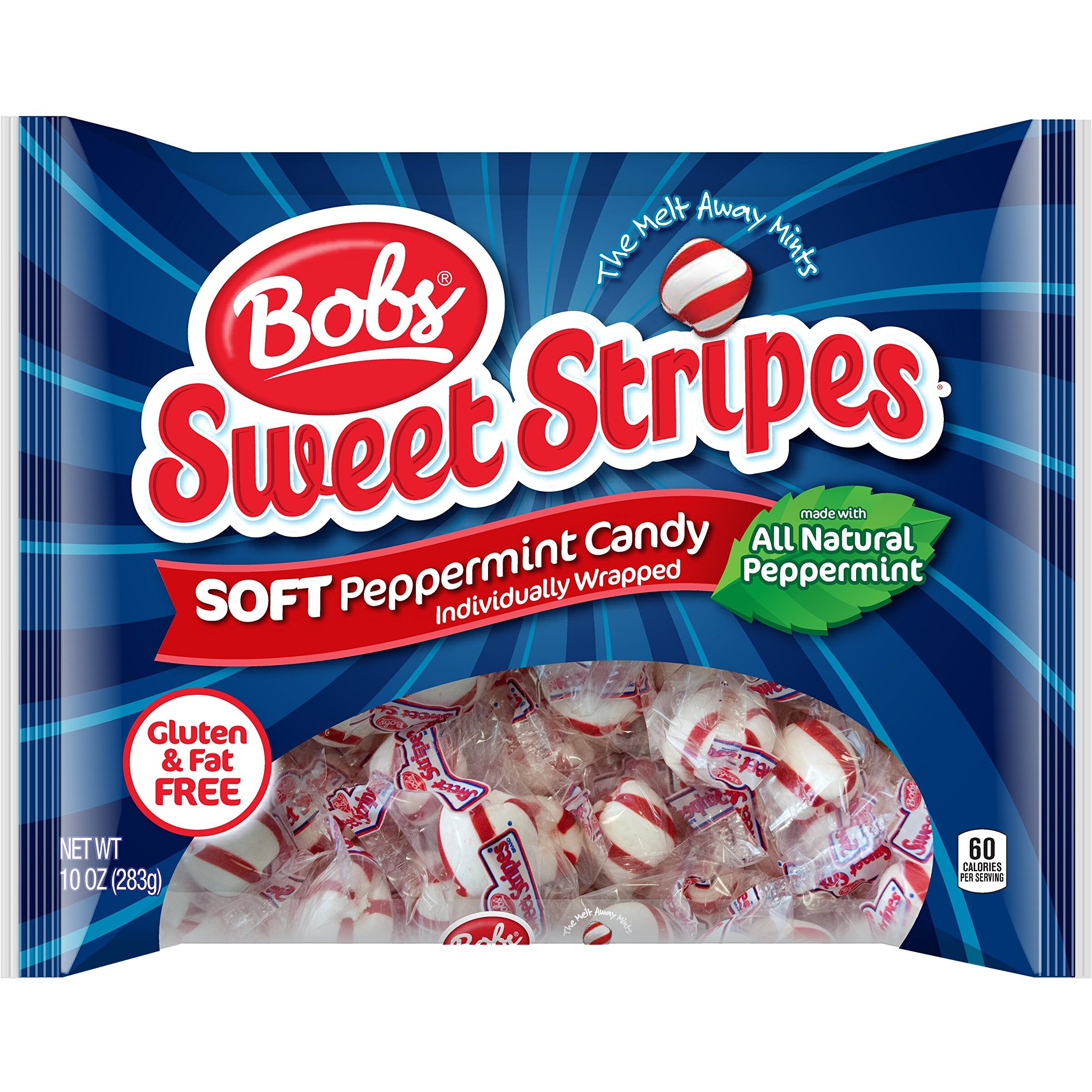 Bob's Red & White Sweet Stripes Peppermint Soft Mint Candy, 10 Ounces