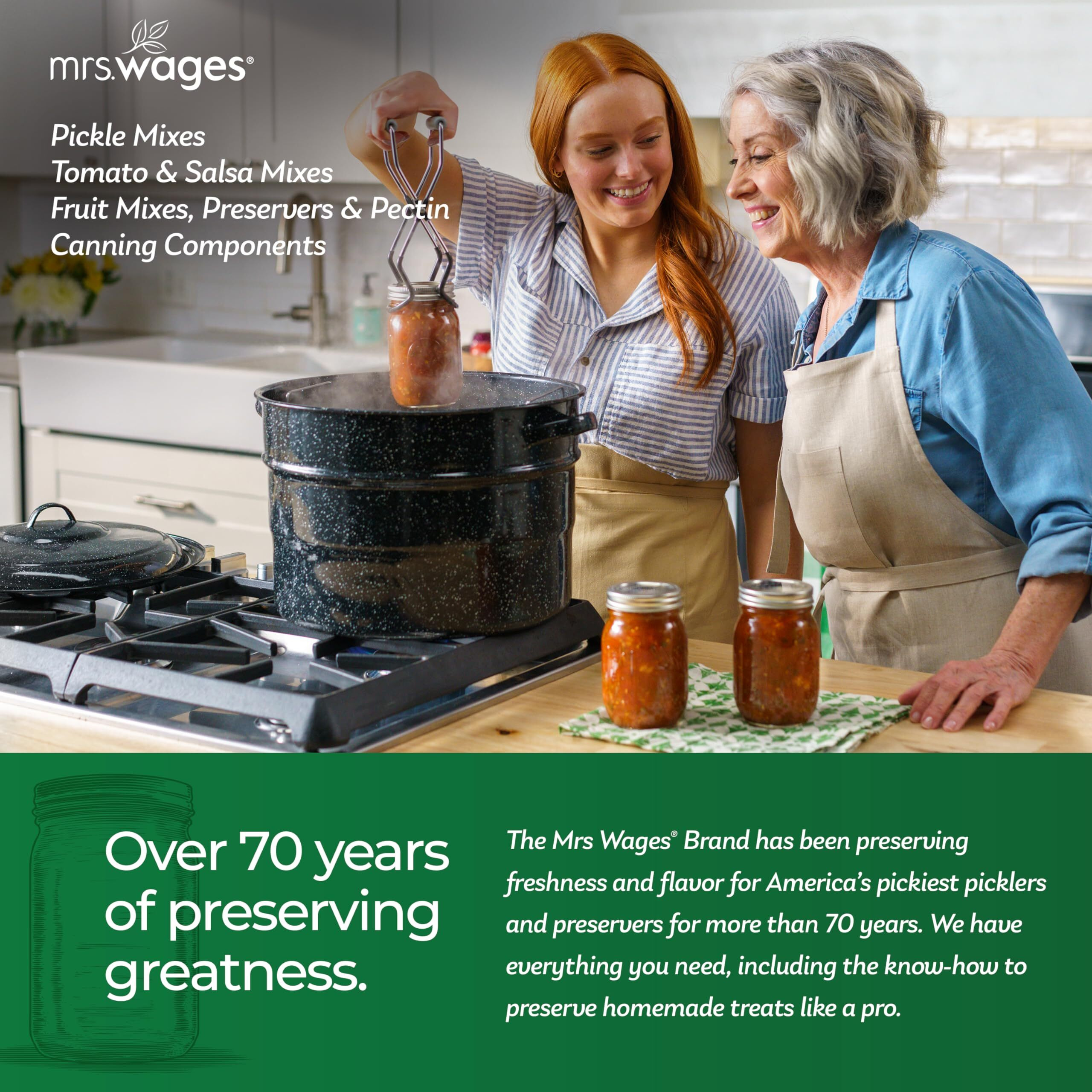 Mrs. Wages Pickling Lime, Easy-To-Make, Crispy Flavorful Pickles, Tasty Creations, Pickling Lime, Long-Lasting Resealable Bag, 1 Lb (Value Pack Of 6)