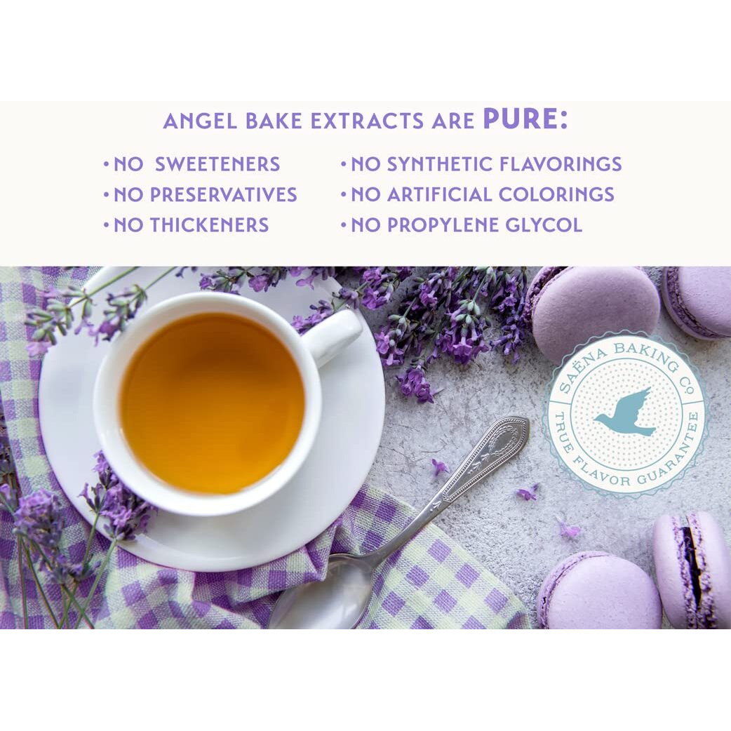 Pure Bulgarian Lavender Extract For Baking And Mixology. Keto Friendly, Vegan, Gluten Free. (Lavender, 2 Oz)