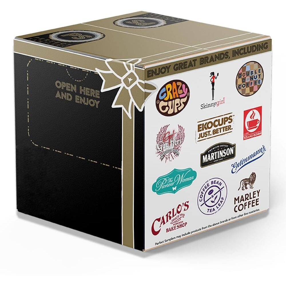 Double Donut Coffee Decaf Flavored Coffee Single Serve Cups For Keurig K Cup Brewer Variety Pack Sampler, 20Count
