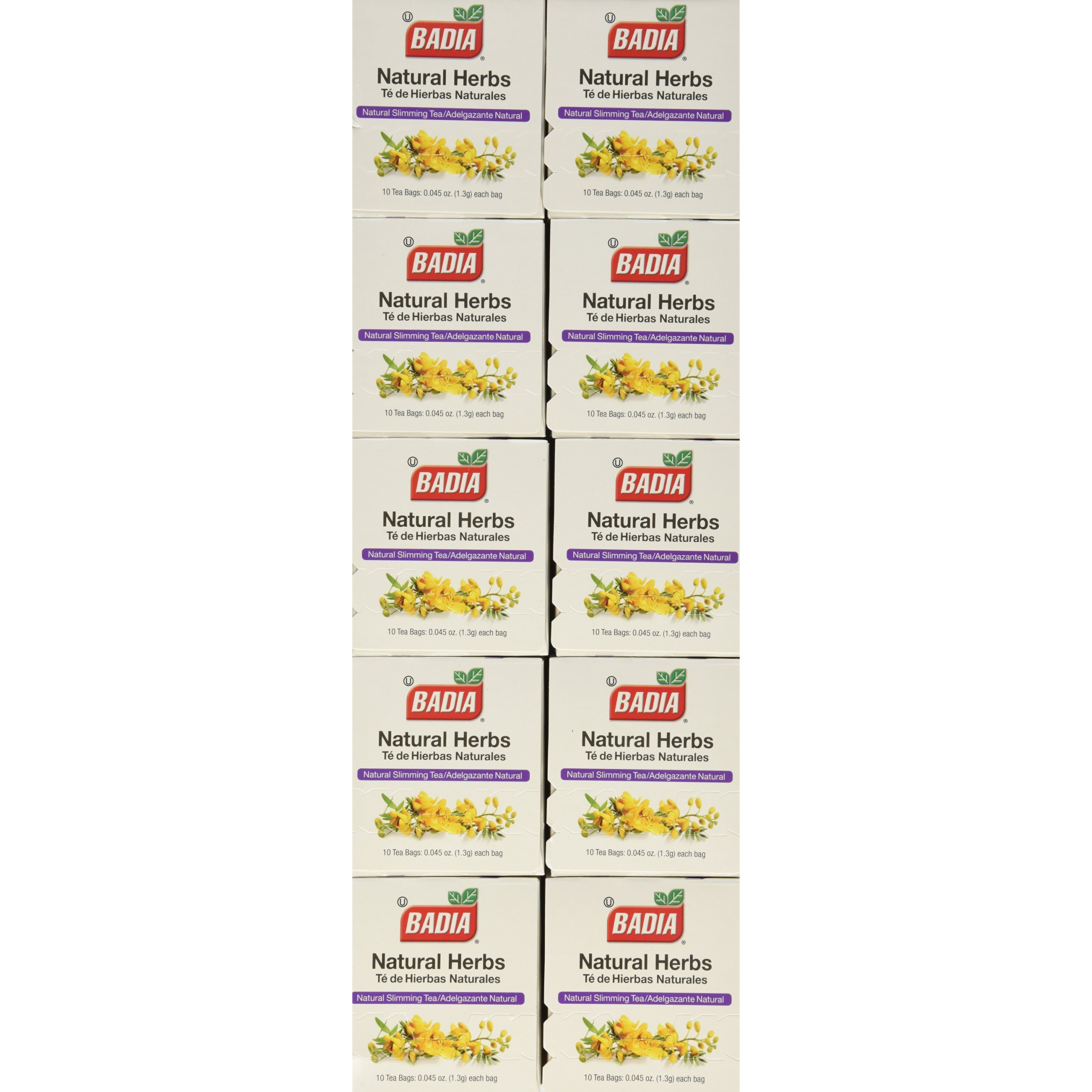 Badia Natural Herb Tea Bag, 10-Count Boxes (Pack Of 20)