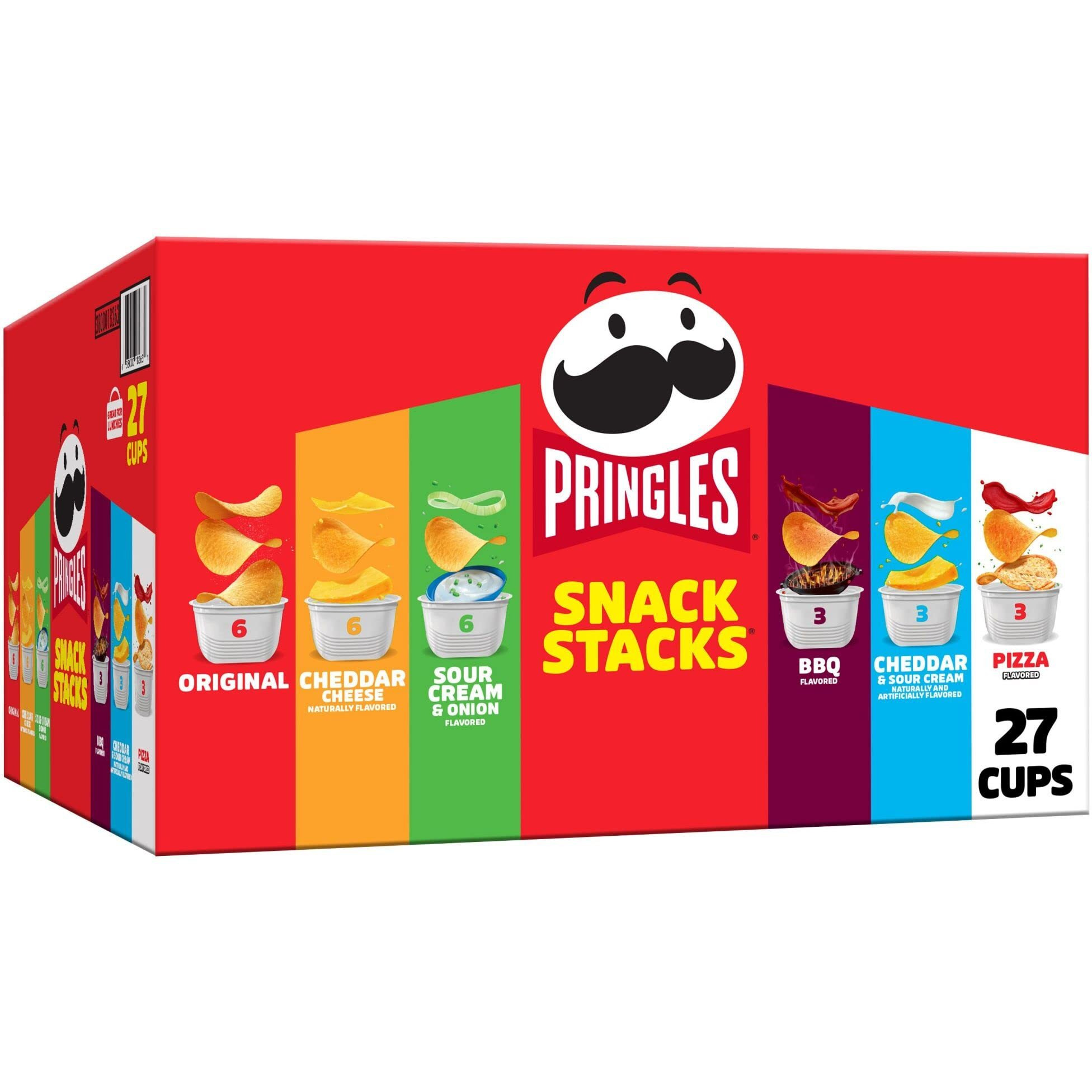 Pringles Potato Crisps Chips, Snack Stacks, Lunch Snacks, Office And Kids Snacks, Variety Pack (27 Cups)