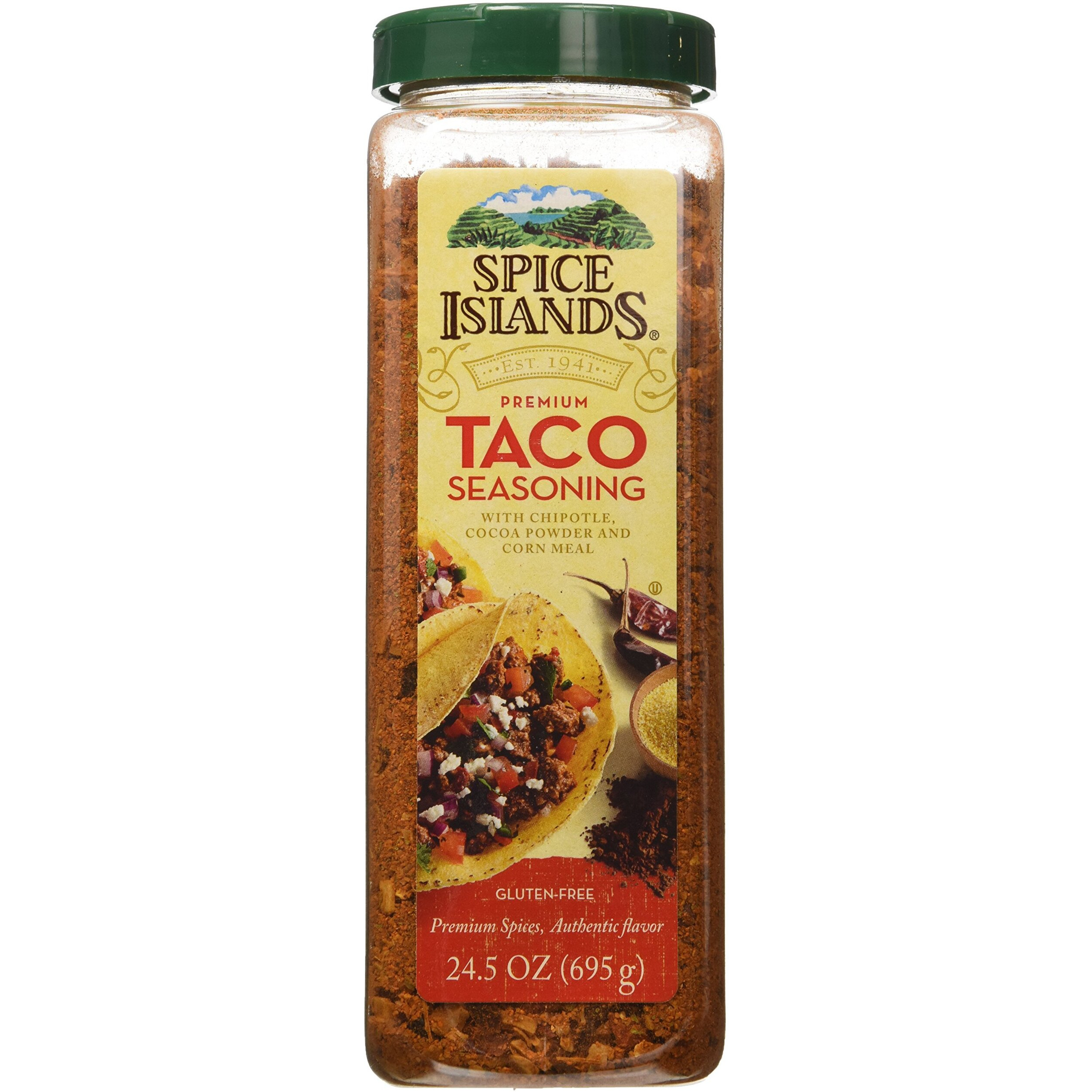 Spice Islands Premium Taco Seasoning With Chipotle Cocoa Powder And Corn Meal, 24.5 Ounce