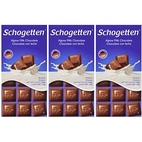 Schogetten Alpine Milk Chocolate German Chocolate Bars (Pack Of 3)