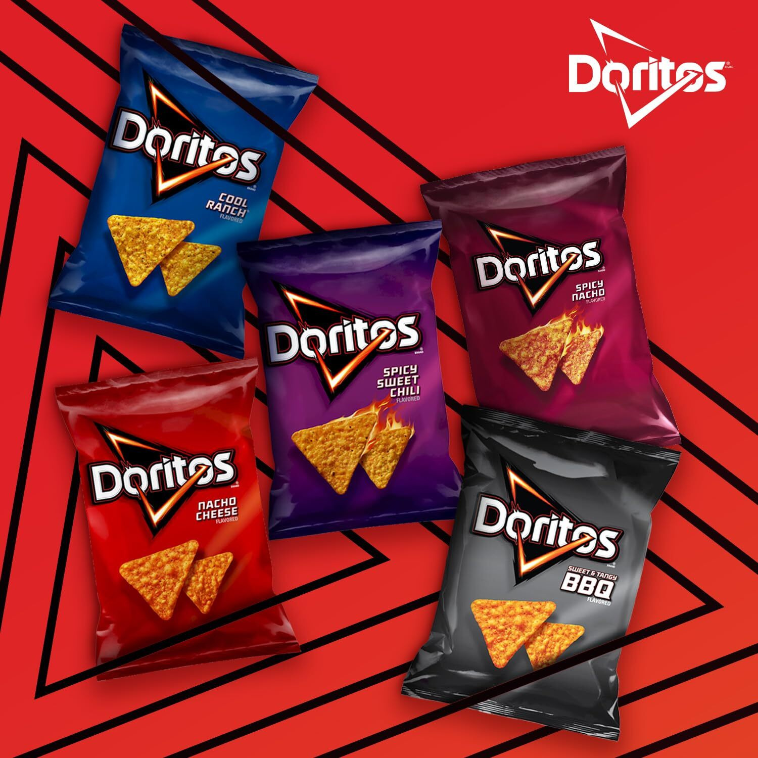 Doritos Flavored Tortilla Chips, Spicy Sweet Chili, 1 Ounce (Pack Of 40)