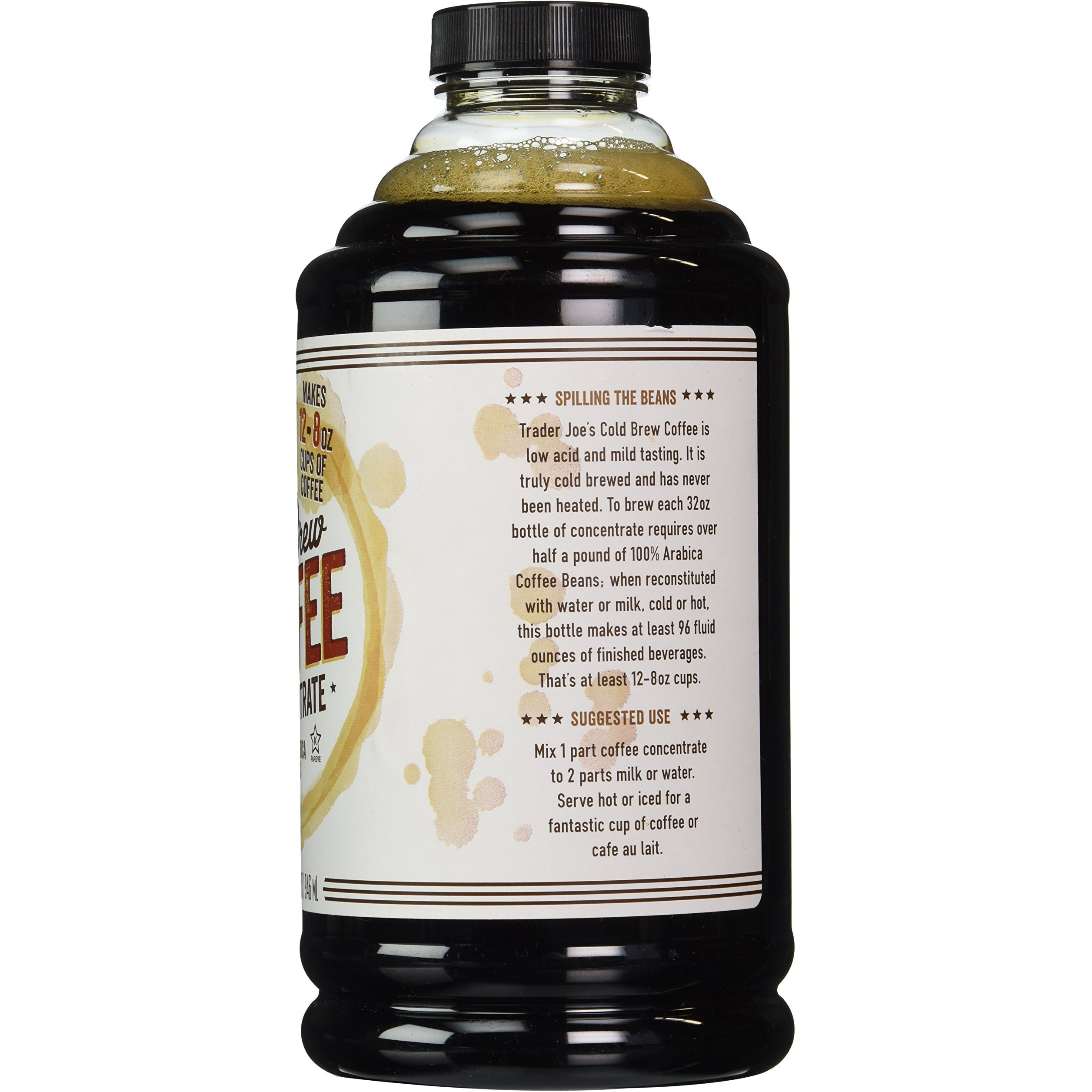 Trader Joe's Cold Brew Coffee Concentrate 100% Arabica Beans, 32 Fl. Oz.