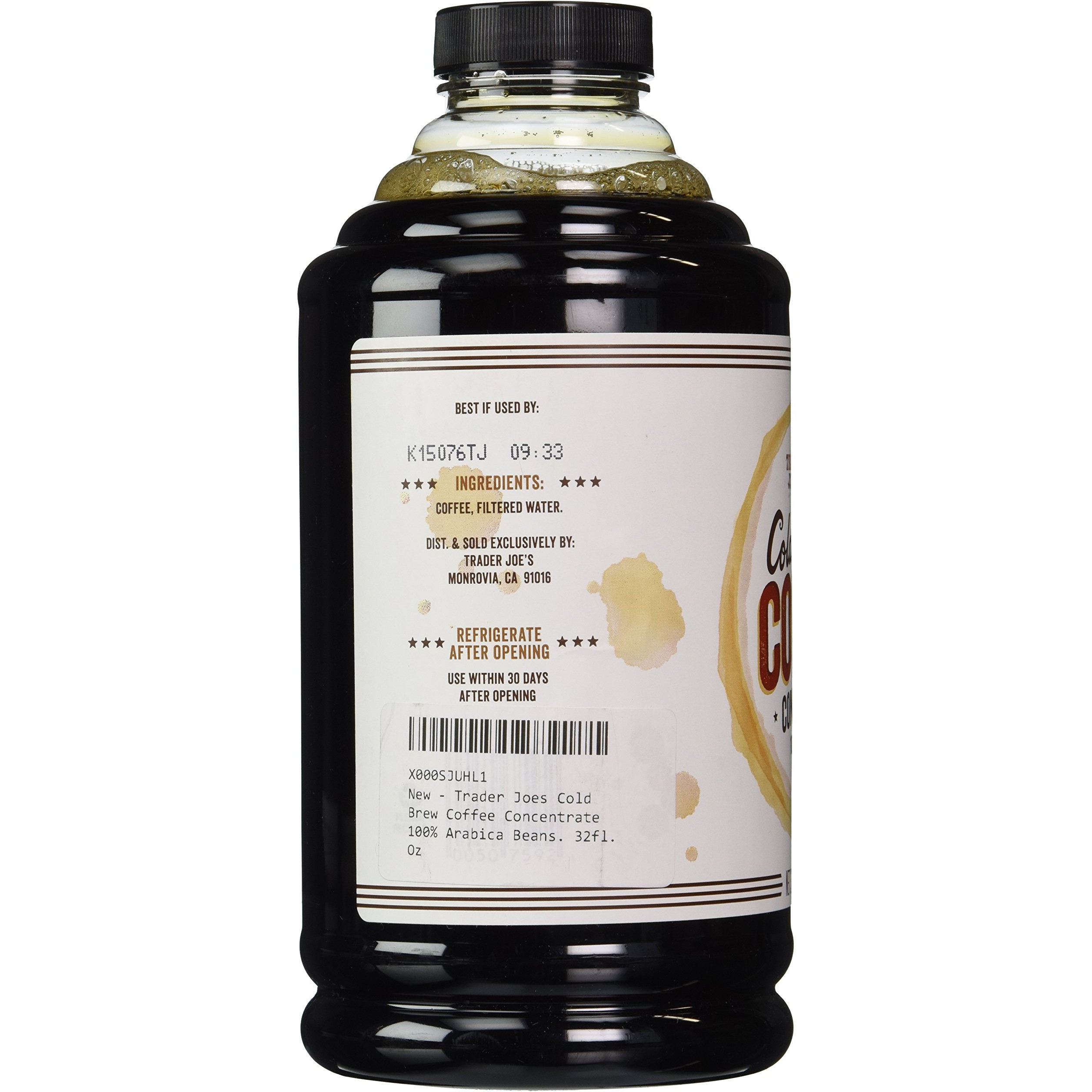 Trader Joe's Cold Brew Coffee Concentrate 100% Arabica Beans, 32 Fl. Oz.