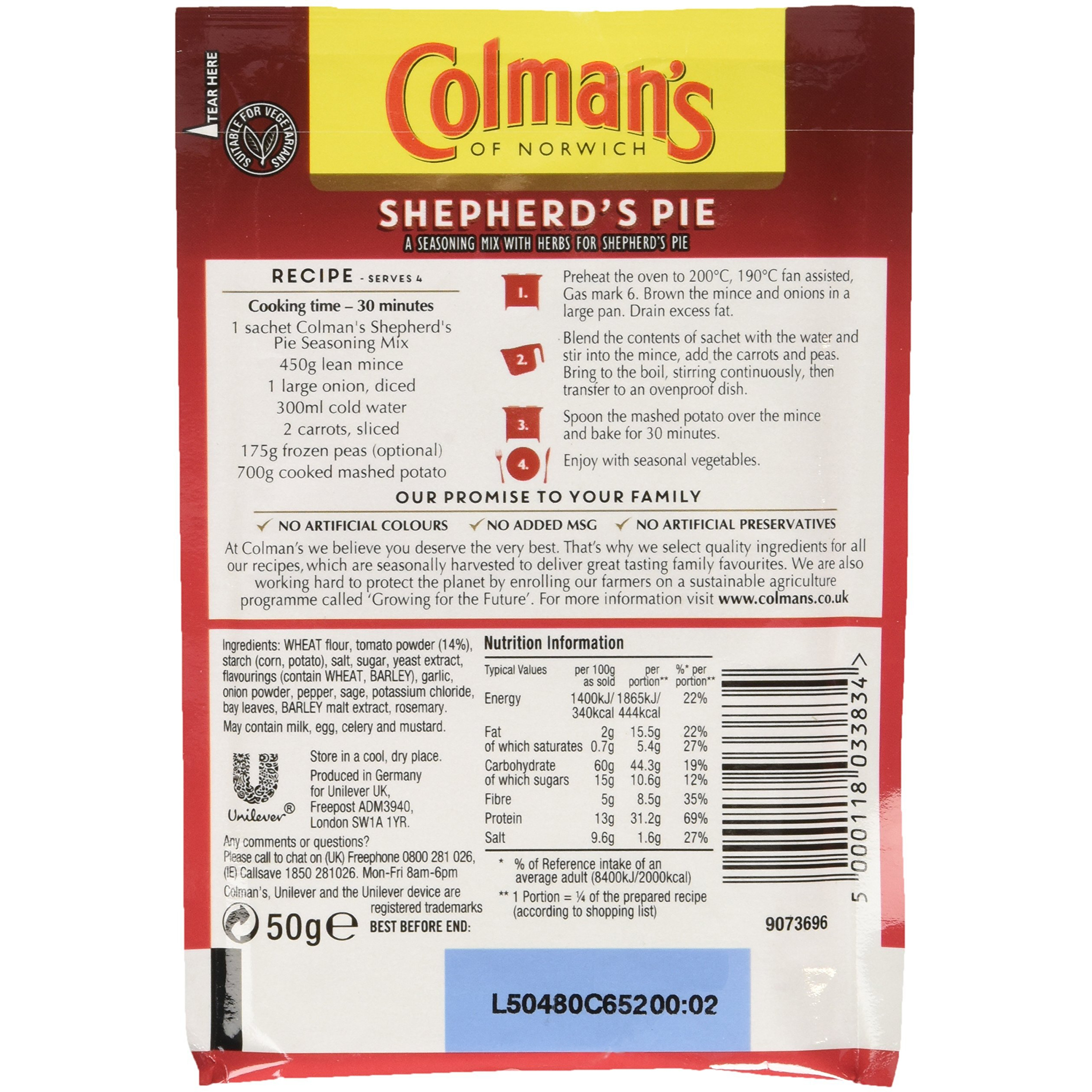 Colman's Shepherd's Pie Mix, 1.75-Ounce Packages (Pack Of 12)