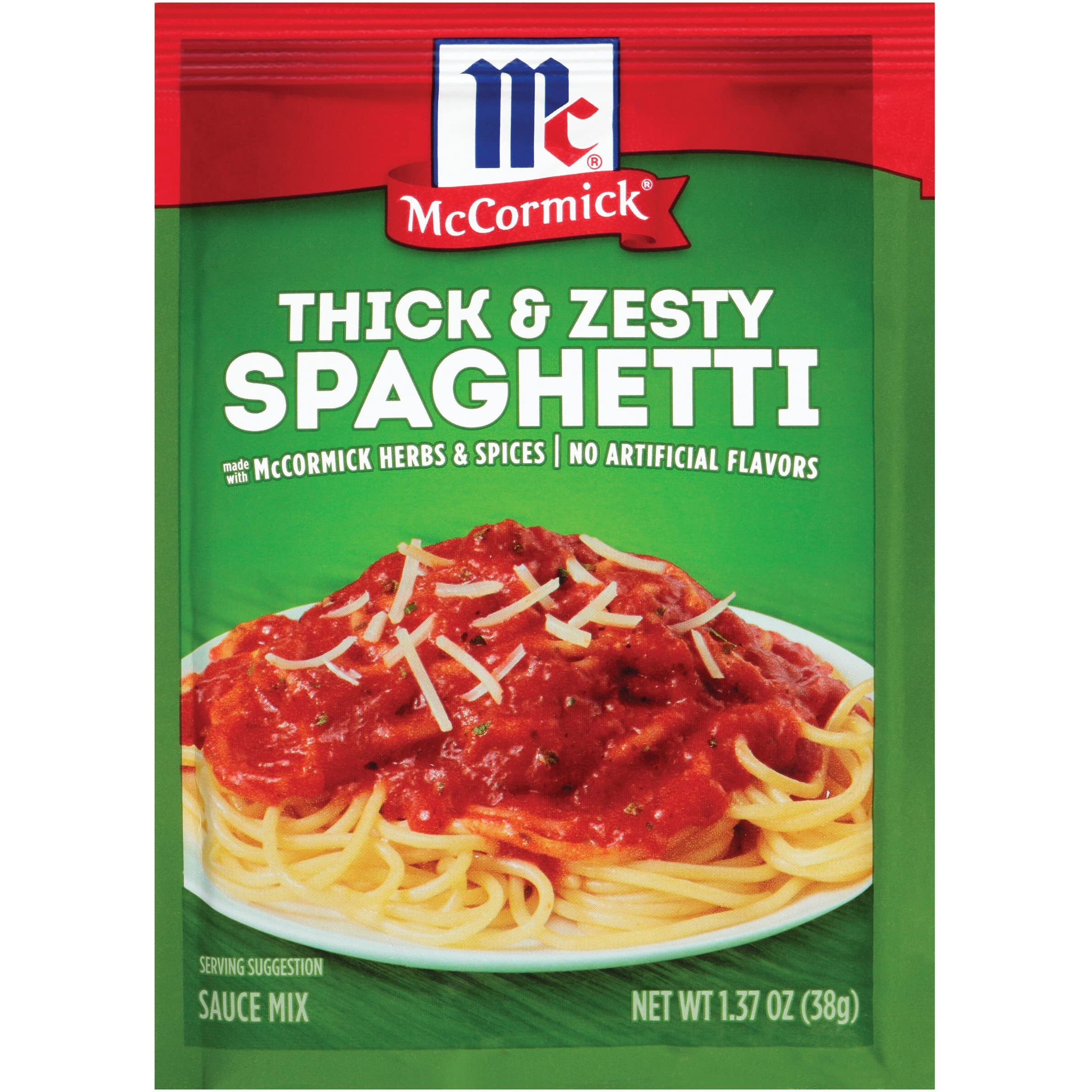 Mccormick Thick & Zesty Spaghetti Sauce Mix, 1.37 Oz (Pack Of 12)