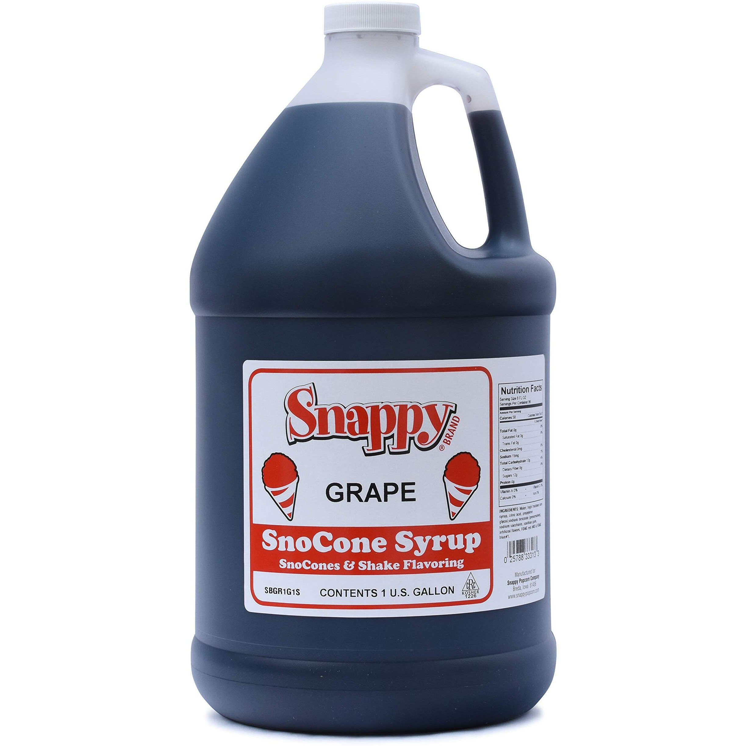 Snappy Grape Sno Cone Syrup, 1 Gallon, 128 Fl Oz (Pack Of 1)