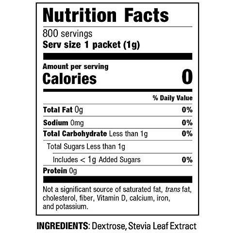 Stevia In The Raw Zero-Calorie Sweetener, 800 Ct.