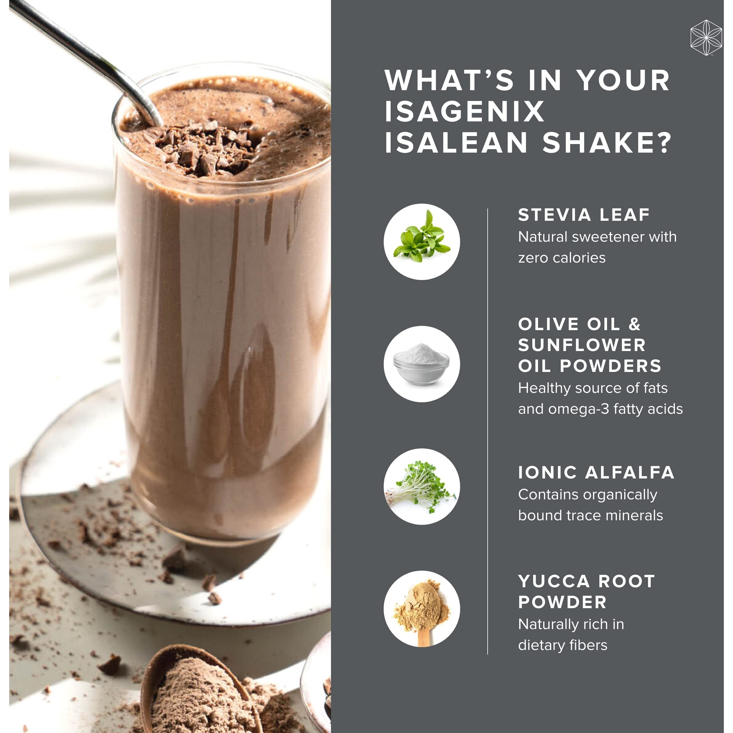Isagenix Isalean Shake - Meal Replacement Protein Shake Supports Healthy Weight & Muscle Growth - Protein Powder Enriched With 23 Vitamins - Creamy Dutch Chocolate, 30.1 Oz (14 Servings)