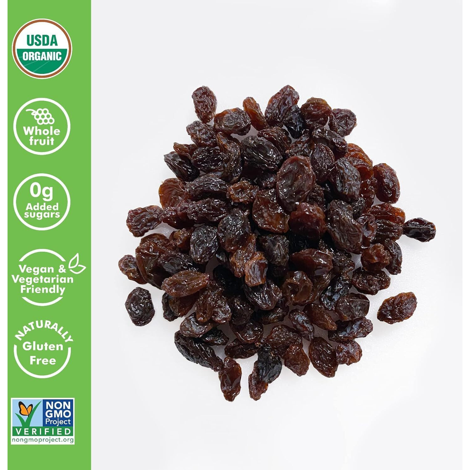 Sun-Maid Organic California Sun-Dried Raisins - 32 Oz Resealable Bag - Organic Dried Fruit Snack For Lunches, Snacks, And Natural Sweeteners