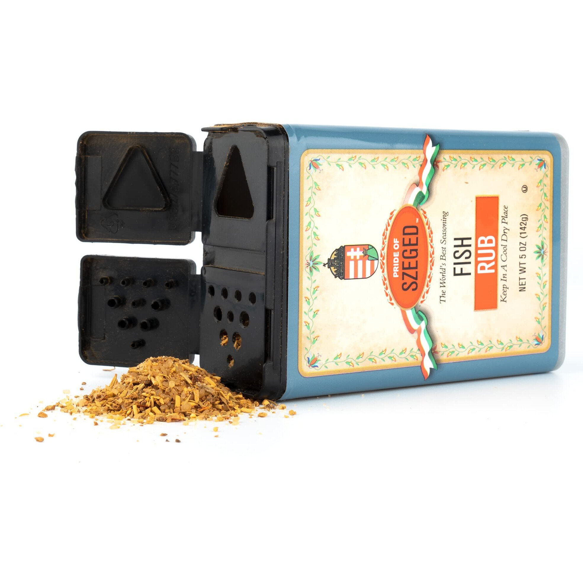 Pride Of Szeged Fish Rub, Seafood Herb Seasoning Spice Mix, 5Oz. Tin (142G), 1-Count