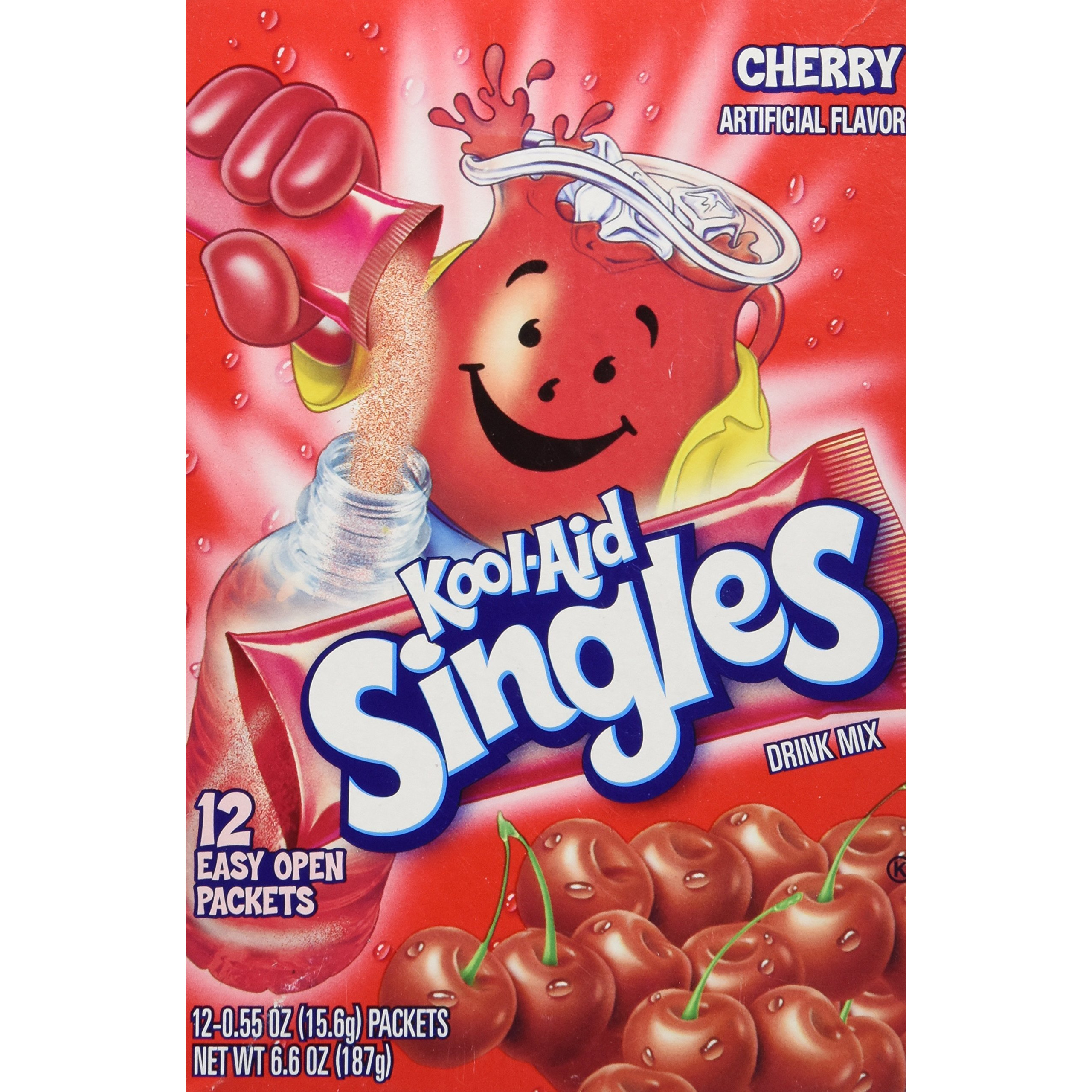 Kool-Aid Singles Cherry (For 16.9-Ounce Bottles), 12-Count Packets (1 Box))