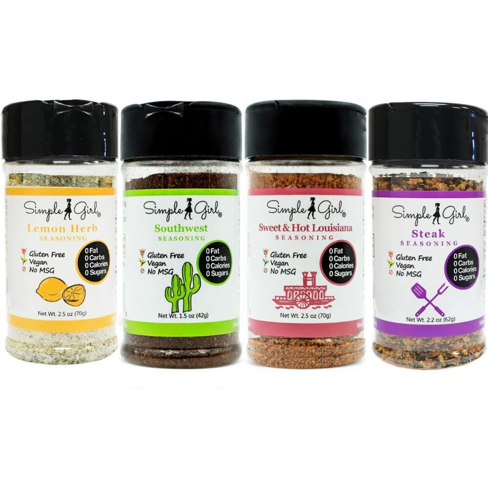 Simple Girl Gourmet Spice Set With Southwest Seasoning - Sugar Free - Vegan And Diabetic Friendly - Carb Free - Gluten Free - Msg Free - Compatible With...