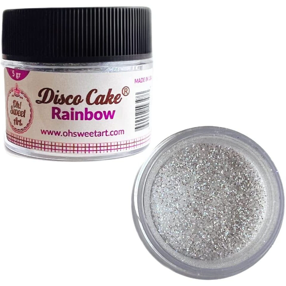 Rainbow Disco Cake 5 Grams Cakes, Cupcakes, Fondant, Decorating, Cake Pops By Oh Sweet Art