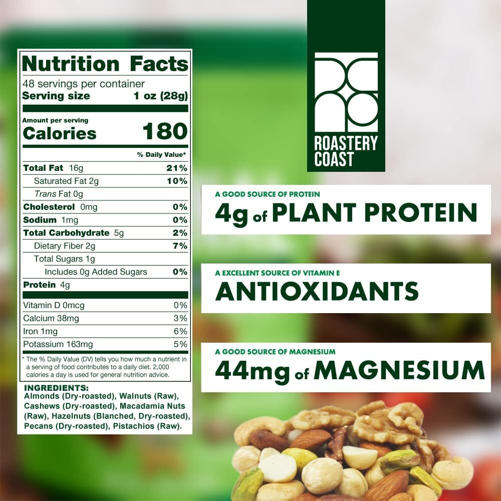 Roastery Coast - Daily Nuts Healthy Mix Bulk | 3 Lb Bulk Pouch | Nuts Snack Mix | Deluxe Assorted Snack | Nut Snacks | Daily Nuts